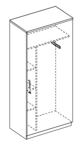 Nowy Styl Armoire à portes battantes de bureau E10 avec vestiaires + 4 casiers  L