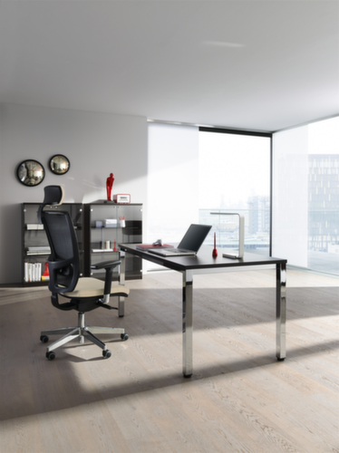 Nowy Styl Bureau à retour à hauteur réglable E10 avec piètement en C  L