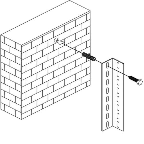 META Fixation au mur pour rayonnage de base  L