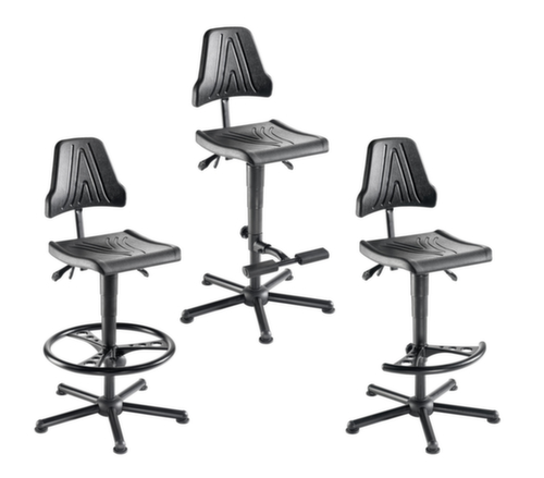 meychair Siège d'atelier haut Workster Allround avec assise PU  L