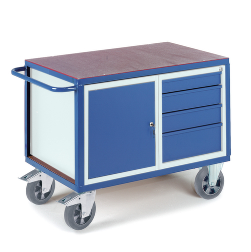 Rollcart Chariot de table et de placard lourd, force 1000 kg, plateau longueur x largeur 1080 x 700 mm  L