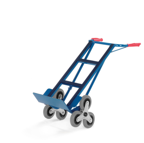 Rollcart Diable pour escaliers 3 étoiles, force 150 kg, largeur de pelle 450 mm, bandage TPE  L