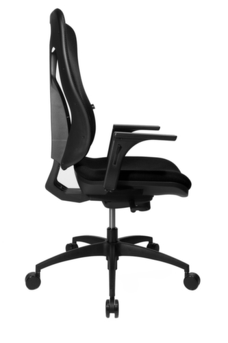 Topstar Siège de bureau pivotant Net Pro 100 avec mécanisme synchrone ponctuel, Dossier maille, noir  L