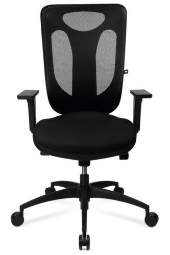 Topstar Siège de bureau pivotant Net Pro 100 avec mécanisme synchrone ponctuel, Dossier maille, noir  L