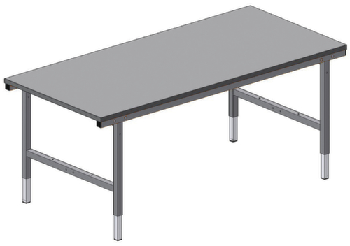 Rocholz Table d'emballage réglable en hauteur, largeur x profondeur 2000 x 920 mm  L