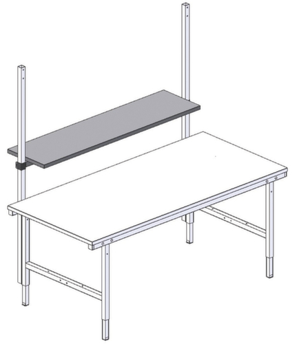 Rocholz Tablette pour table d'emballage, largeur x profondeur 1600 x 400 mm  L