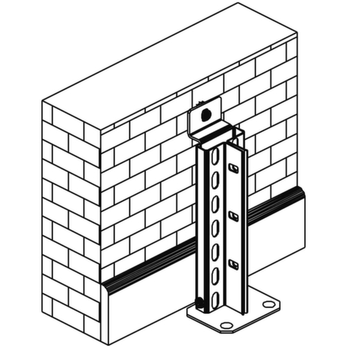 META Fixation au mur pour rayonnage rapporté  L