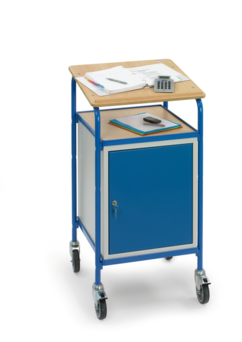 fetra Bureau mobile avec armoire, RAL5007 bleu brillant/RAL5007 bleu brillant