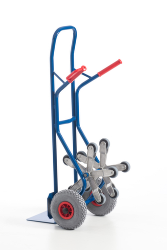 Rollcart Diable pour escaliers 5 étoiles, force 150 kg, largeur de pelle 300 mm, bandage air  L