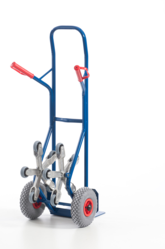 Rollcart Diable pour escaliers 5 étoiles, force 150 kg, largeur de pelle 300 mm, bandage air  L