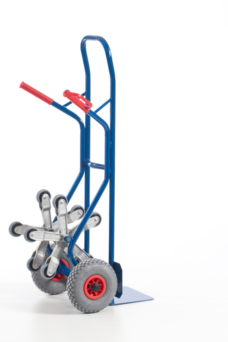 Rollcart Diable pour escaliers 5 étoiles, force 150 kg, largeur de pelle 300 mm, bandage air  L