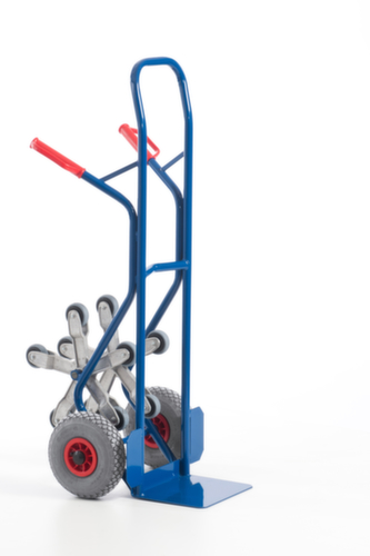 Rollcart Diable pour escaliers 5 étoiles, force 150 kg, largeur de pelle 300 mm, bandage air  L