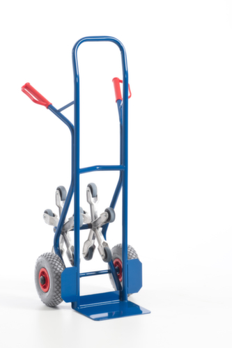 Rollcart Diable pour escaliers 5 étoiles, force 150 kg, largeur de pelle 300 mm, bandage air  L