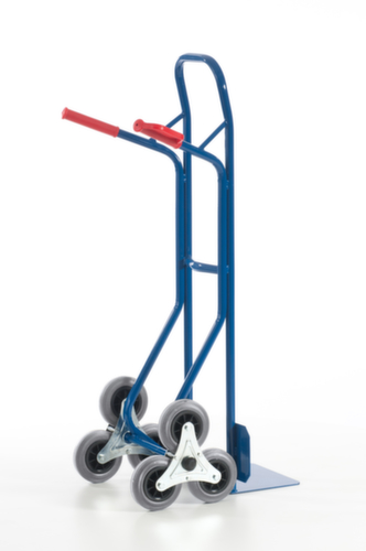 Rollcart Diable pour escaliers 3 étoiles, force 150 kg, largeur de pelle 300 mm, bandage TPE  L