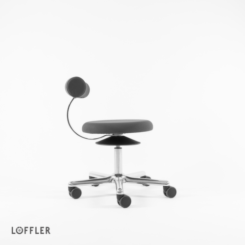 Löffler Tabouret Aogo, assise gris, roulettes  L