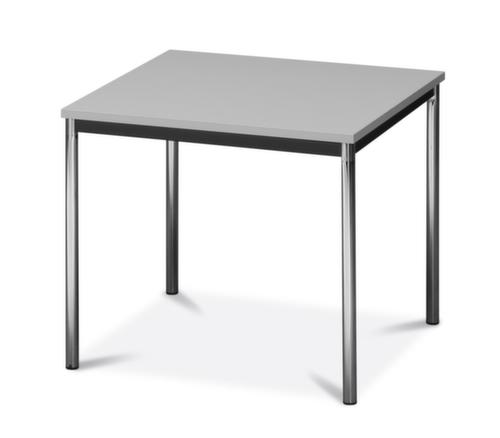 Table polyvalente tube rond avec piètement 4 pieds  L