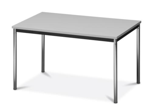 Table polyvalente tube rond avec piètement 4 pieds  L