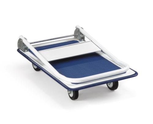 Chariot avec barre de poussée pliable Eco avec revêtement antidérapant, force 150 kg  L