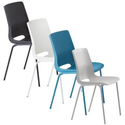 rbm Chaise coque en plastique Ana avec piètement coloré