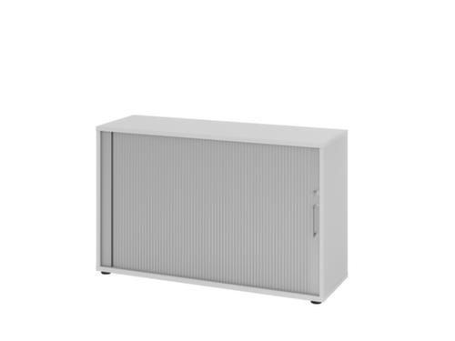 Armoire à rideaux transversaux 9Y, 2 hauteurs des classeurs, gris/argent  L