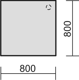 Gera Angle de liaison anguleux Milano 90° pour piètement 4 pieds  L