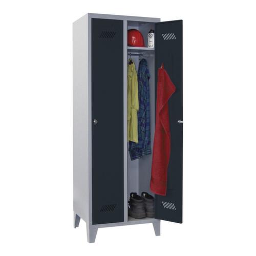 PAVOY Armoire vestiaire Basis gris clair avec 2 compartiments  L