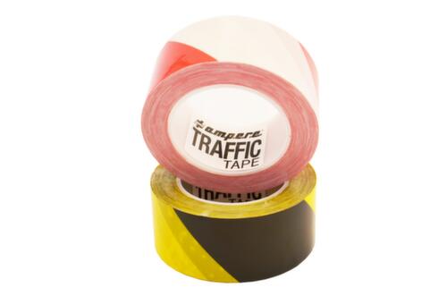 a.m.p.e.r.e. Ruban de marquage au sol TRAFFIC Tape Standard, rouge/blanc  L