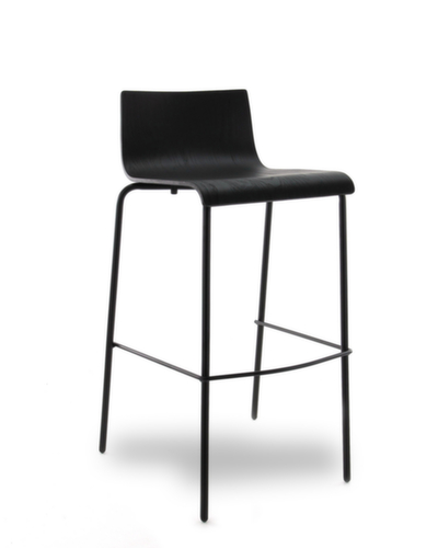 tabouret de bar SIT-ON BB-5 avec dossier bas, assise noir  L