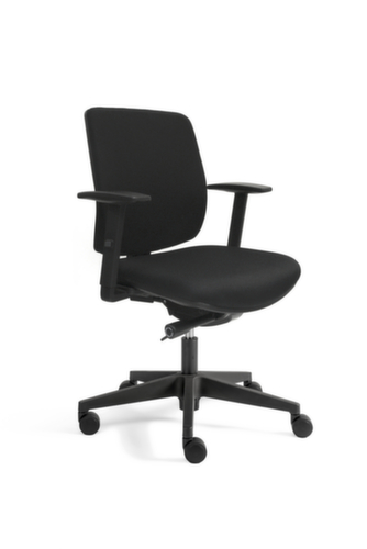 Siège de bureau pivotant A300 Comfort avec mécanisme synchrone, noir  L