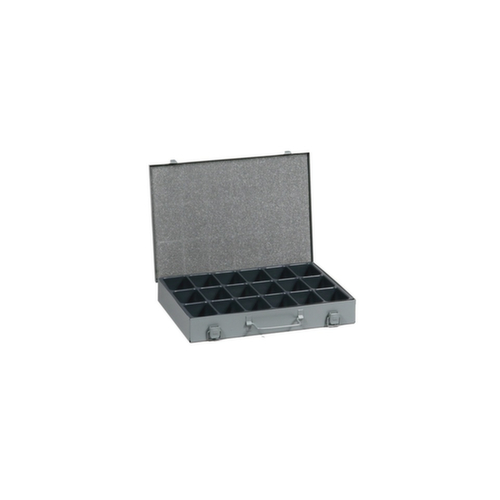 Allit Mallette d'assortiment EuroPlus Metall 34/18, 18 bacs, acier gris  L