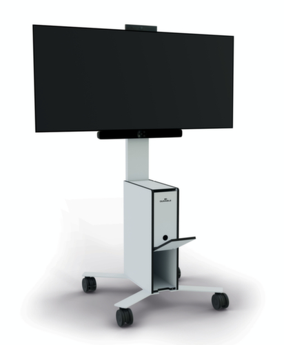 Durable table TV mobile COWORKSATION®, hauteur x largeur x profondeur 1292 x 572 x 574 mm  L