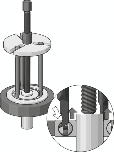 GEDORE 1.92/2 Extracteur de roulement à billes PLUS  L
