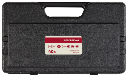 GEDORE RED R35003040 Jeu d'embouts 10mm TX+XZN+6 pans 40 pièces  L