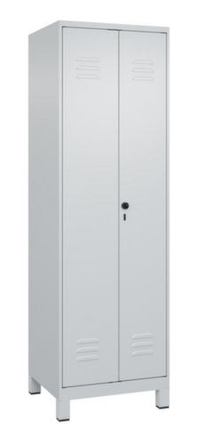 C+P Armoire vestiaire pour EPI Classic Plus pour une séparation en noir et blanc, largeur de compartiment 300 mm