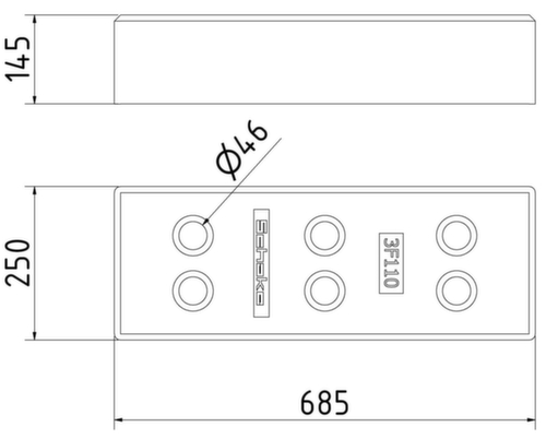 Schake Plaque de base pour clôture mobile  L