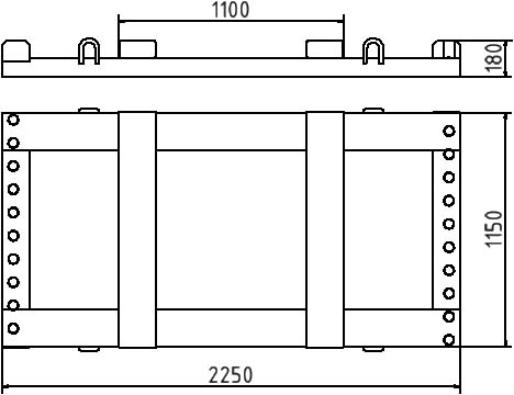 Schake Traverse de stockage/transport pour barrière  L