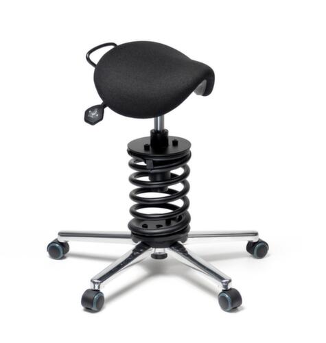 meychair tabouret à ressort Assistent Professional A34 avec assise selle, assise noir, 5 roulettes avec frein  L