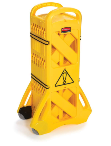 Rubbermaid Système de barrière mobile, colonne d'information, jaune  L