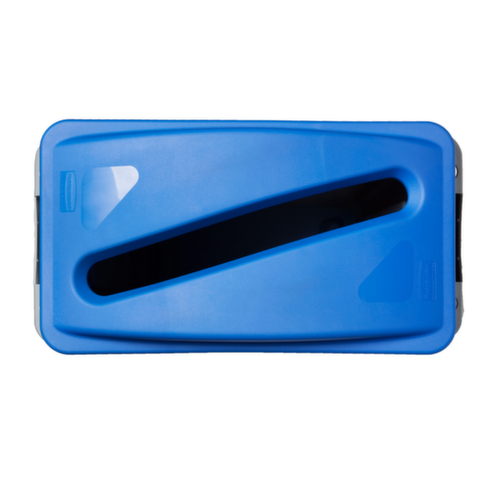 Rubbermaid capuchon de palier pour le papier Slim Jim® pour collecteur de recyclage, bleu  L