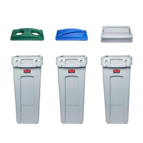 Rubbermaid capuchon de palier pour le papier Slim Jim® pour collecteur de recyclage, bleu  L