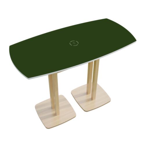 Paperflow Table haute en forme de fût Woody, largeur x profondeur 1140 x 750 mm, panneau vert  L