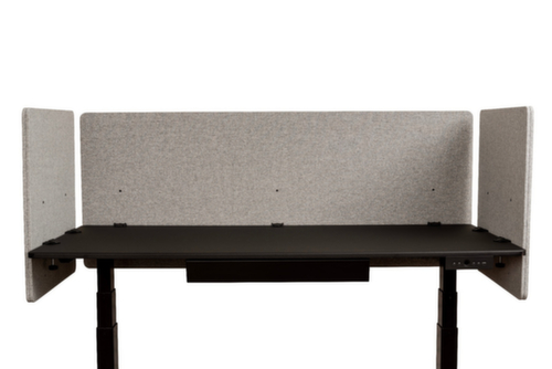 Cloison de table insonorisante RECLAIM, hauteur x largeur 600 x 600 mm, paroi gris clair  L