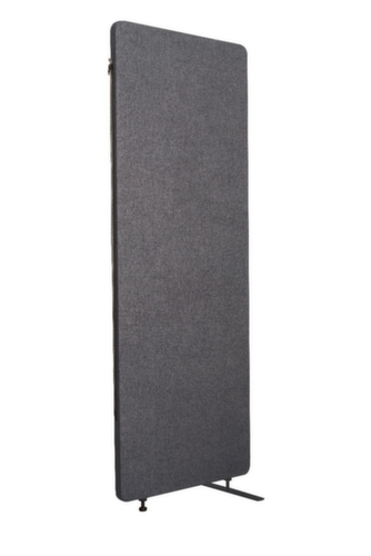 cloison acoustique démontable RECLAIM élément d'extension, hauteur x largeur 1680 x 600 mm, paroi gris ardoise  L