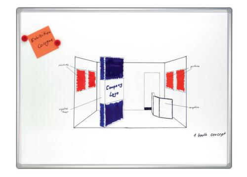 Franken tableau blanc pour glissière murale modulaire, hauteur x largeur 1000 x 1500 mm  L