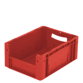 Conteneur de stockage visible Euronorm avec ouverture d'accès, rouge, HxLxl 170x400x300 mm