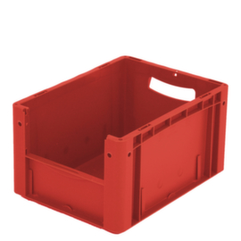 Conteneur de stockage visible Euronorm avec ouverture d'accès, rouge, HxLxl 220x400x300 mm