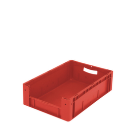 Conteneur de stockage visible Euronorm avec ouverture d'accès, rouge, HxLxl 170x600x400 mm