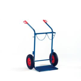 Rollcart Chariot à bouteilles, pour 2x40/50 l bouteille, bandage caoutchouc plein