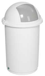 VAR Collecteur de recyclage étanche aux liquides, 50 l, blanc, couvercle argent