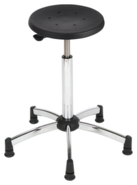 Tabouret pivotant ESD antistatique, assise noir, patins